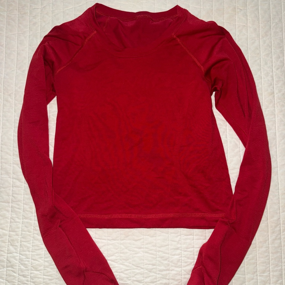 Lulu Lemon Women's Red Long Sleeve Top